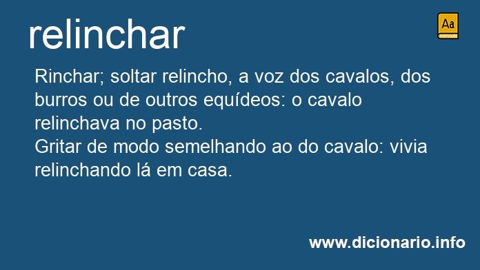 Significado de relinchais