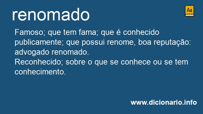 Significado de renomados