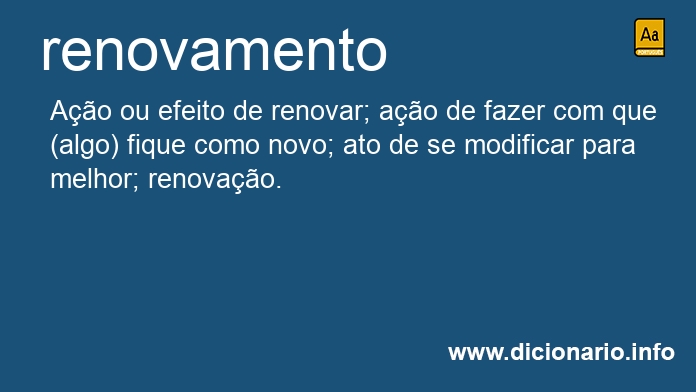 Significado de renovamento