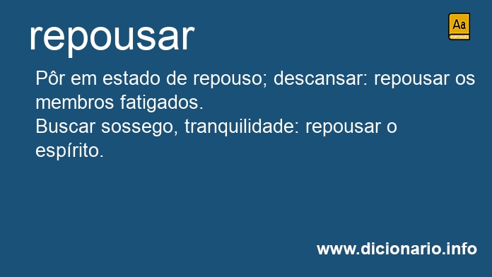 Significado de repousam