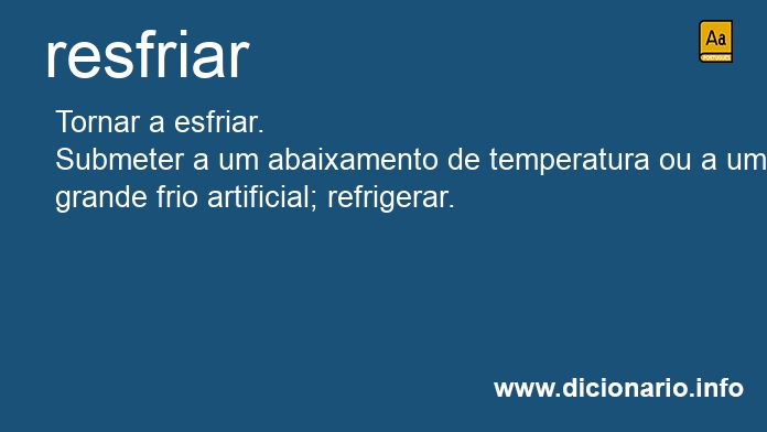 Significado de resfriar