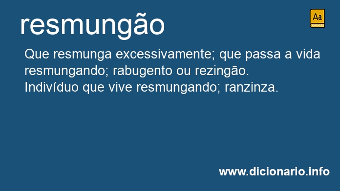 Significado de resmunges