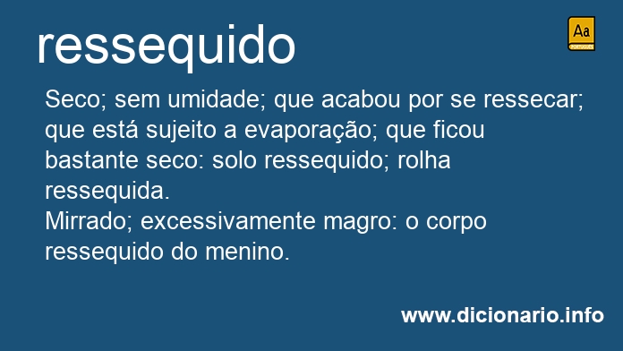 Significado de ressequida