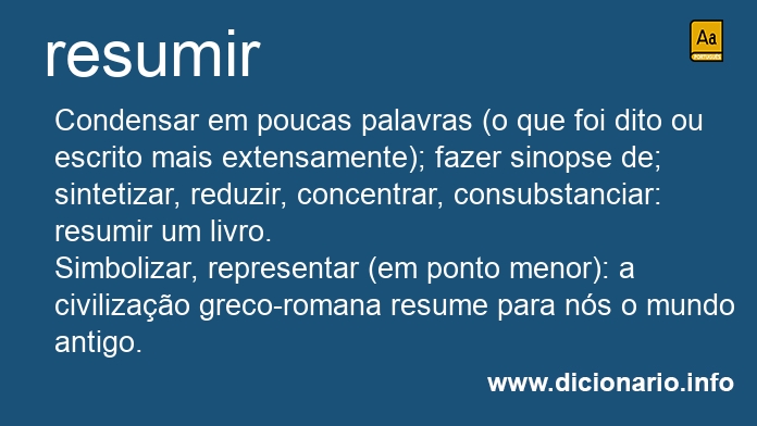 Significado de resumem