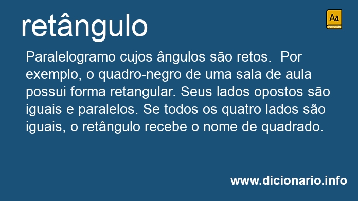 Significado de retngulo