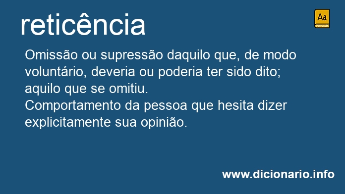 Significado de reticncia