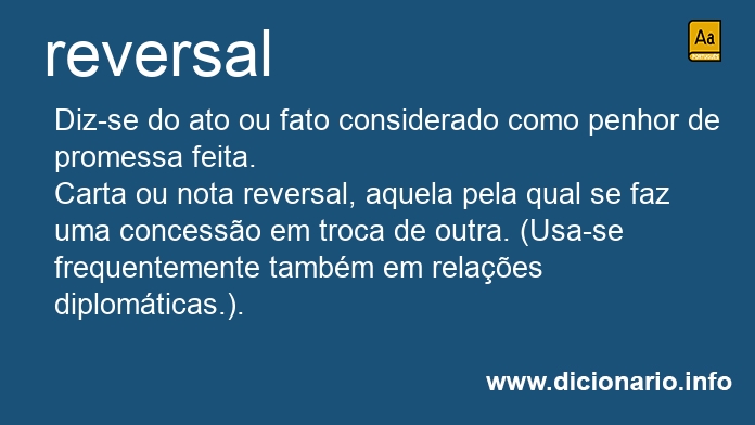 Significado de reversal