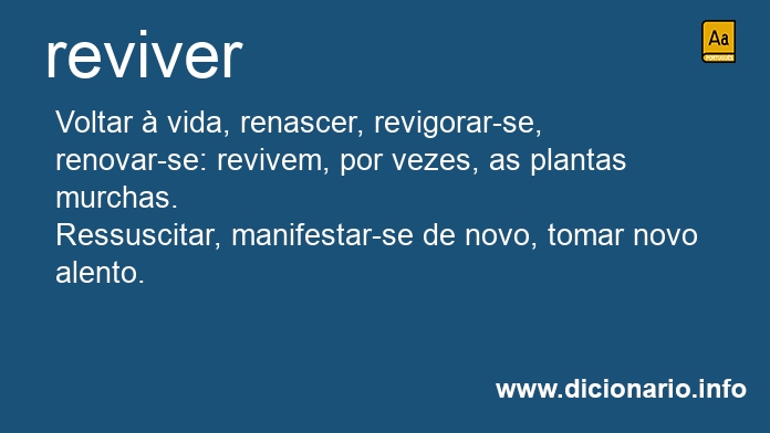 Significado de reviver