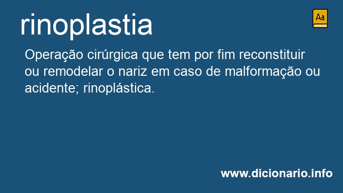 Significado de rinoplastia