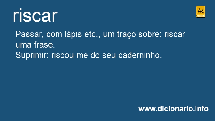 Significado de riscares