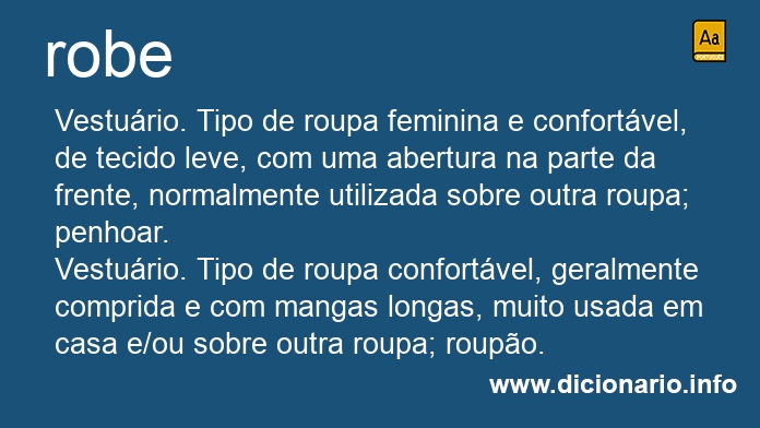 Significado de robes