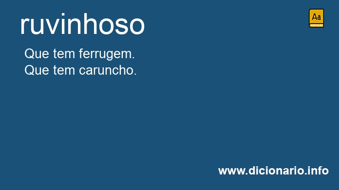 Significado de ruvinhoso