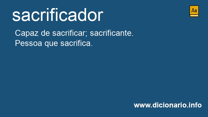 Significado de sacrificador