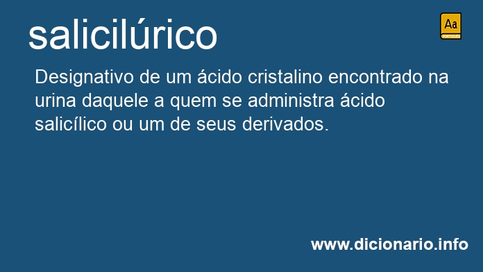 Significado de salicilrico