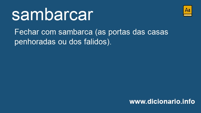 Significado de sambarcaram