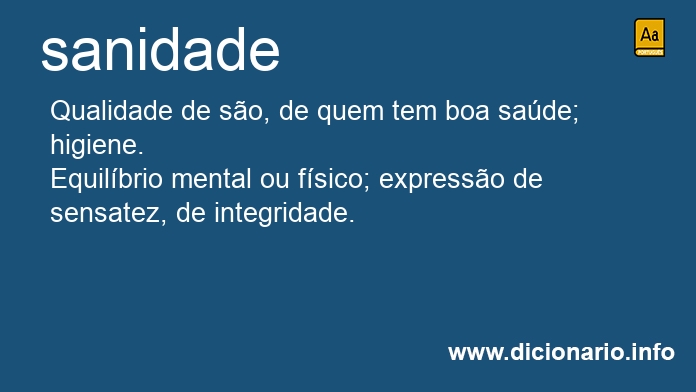 Significado de sanidade