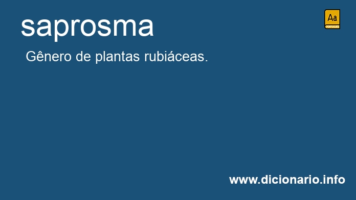 Significado de saprosma