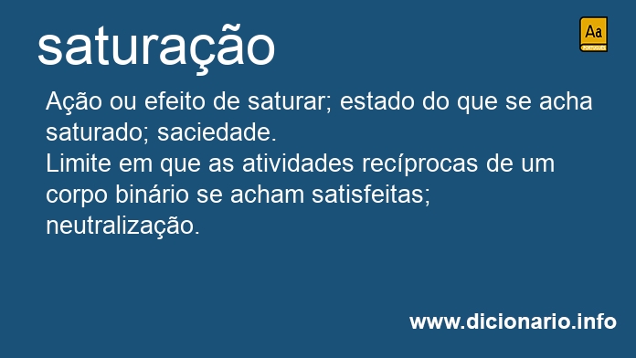 Significado de saturao