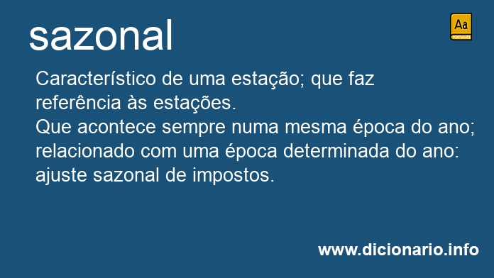 Significado de sazonal