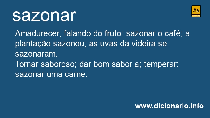 Significado de sazonaram