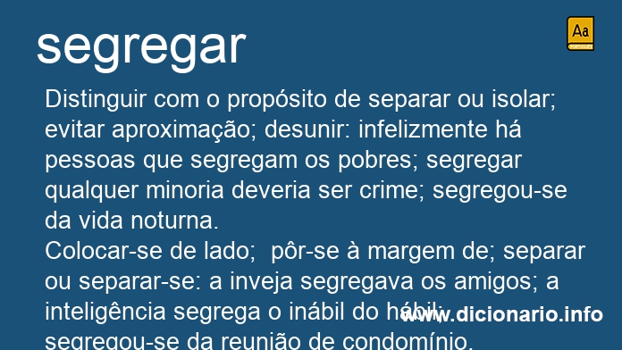 Significado de segregaram