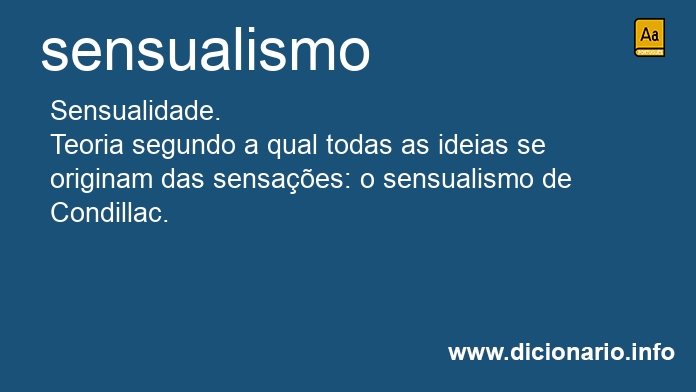 Significado de sensualismo