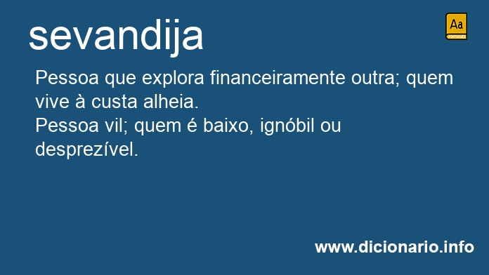 Significado de sevandija