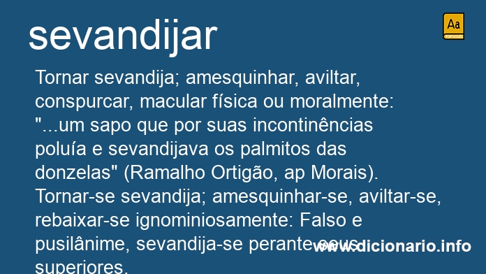 Significado de sevandijo