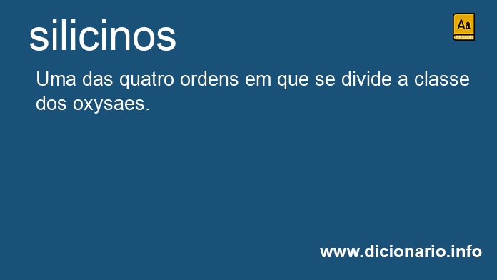 Significado de silicinos