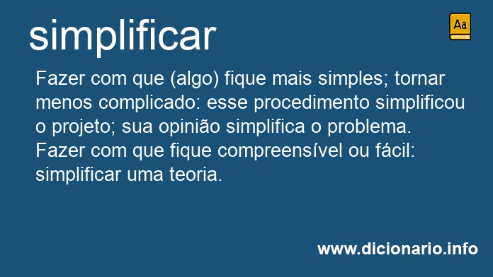 Significado de simplifica