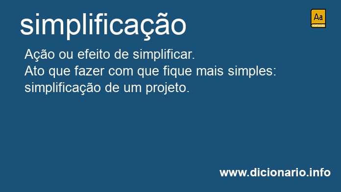 Significado de simplificaes