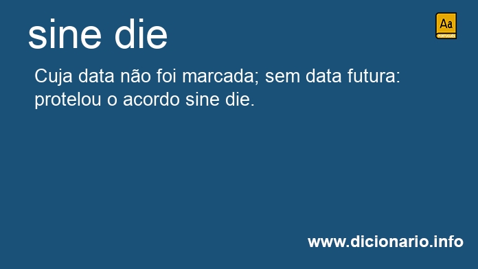 Significado de sine die