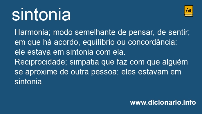 Significado de sintonia