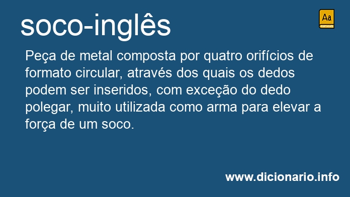 Significado de soco-ingls