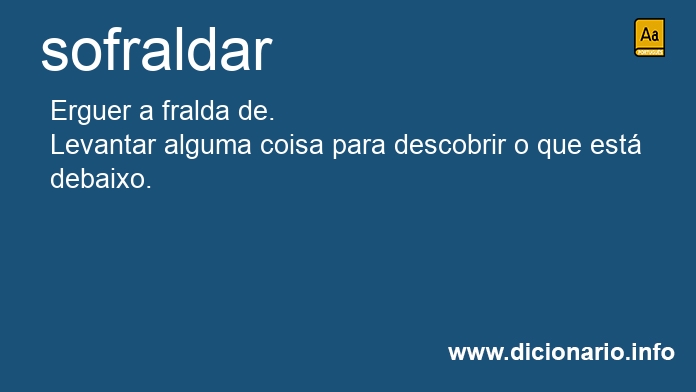 Significado de sofraldado