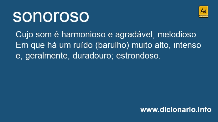 Significado de sonoroso