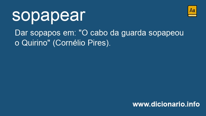 Significado de sopapear