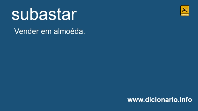 Significado de subastar