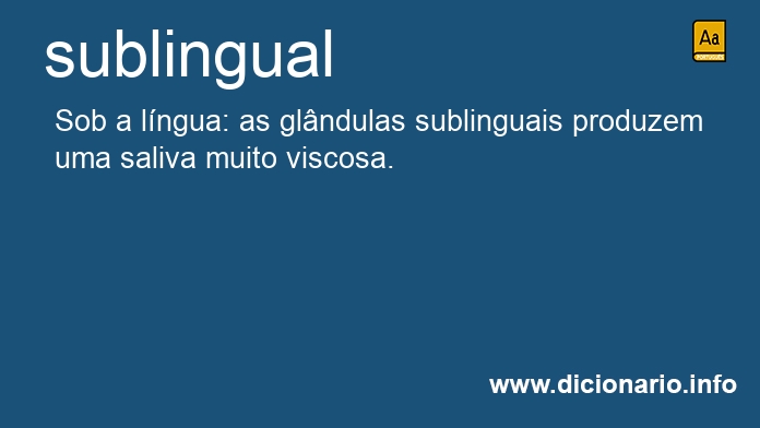 Significado de sublingual