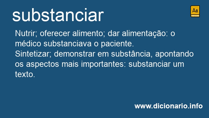 Significado de substanciamos