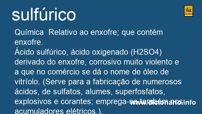 Significado de sulfrico