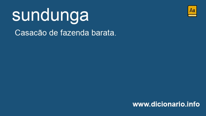 Significado de sundunga