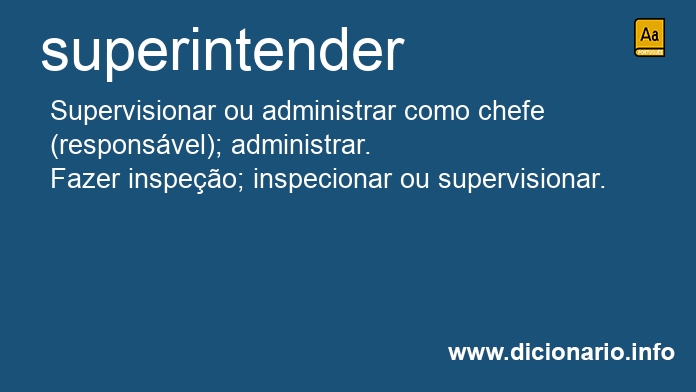 Significado de superintenda