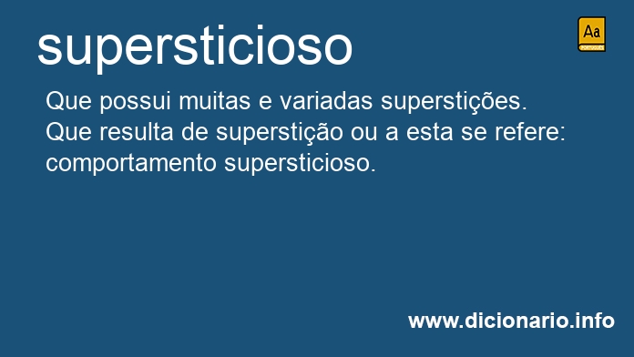 Significado de supersticiosa