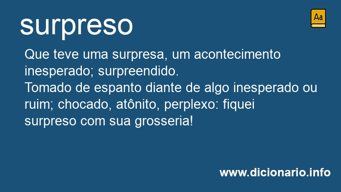 Significado de surpresos