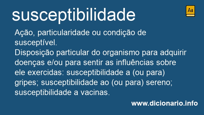 Significado de susceptibilidade