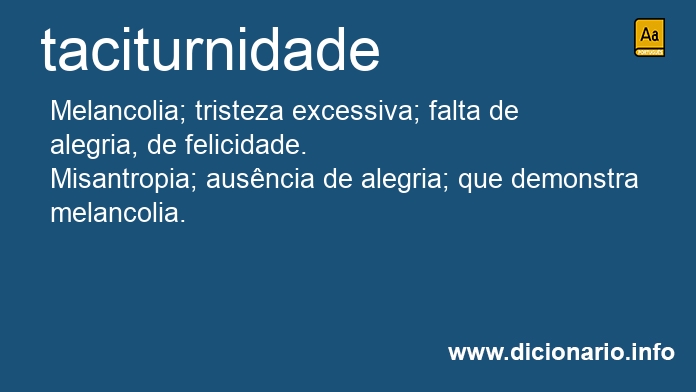 Significado de taciturnidade