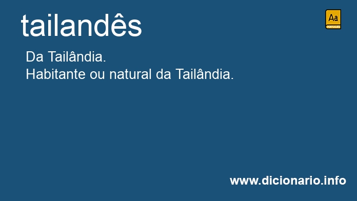 Significado de tailandses