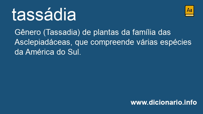 Significado de tassdia