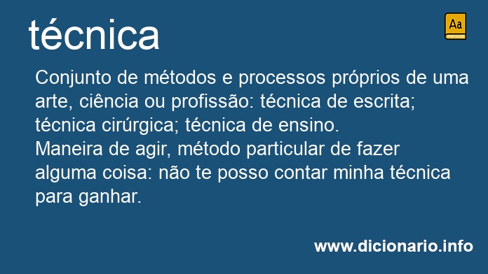 Significado de tcnicas